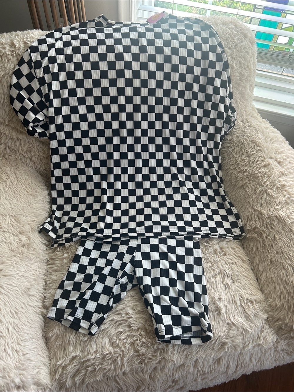 Dressed in LALA Black and White Checkered set